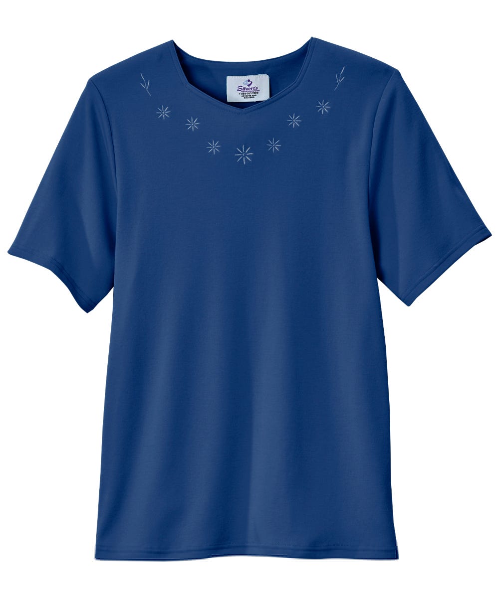 Women's Soft Embroidered Adaptive Top