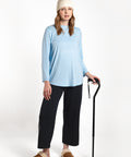 Women's Open Back Embellished Long Sleeve Top