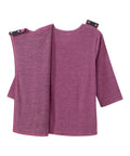 Women's Open Back 3/4 Sleeve Soft Knit Top
