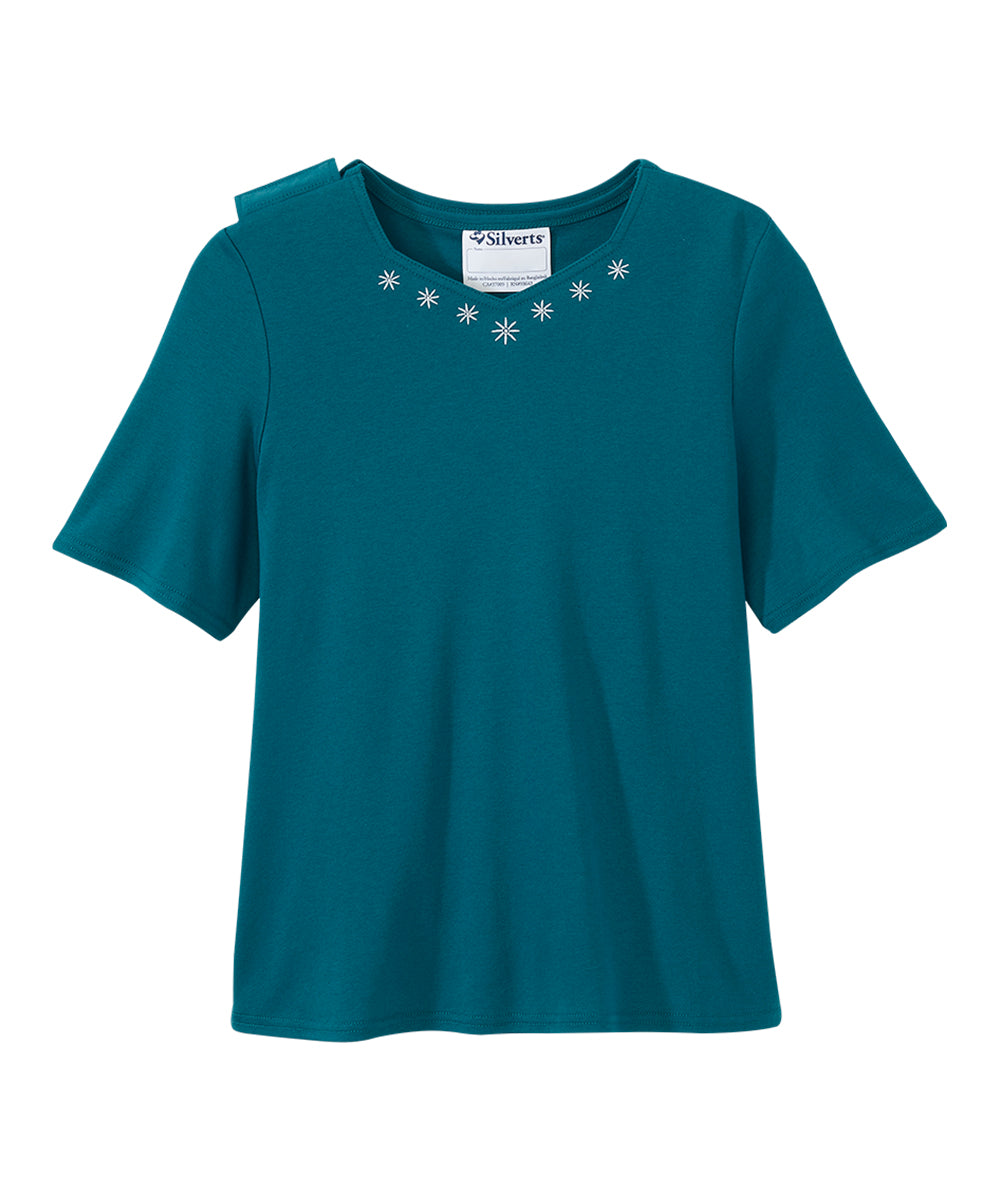 Women's Soft Embroidered Adaptive Top