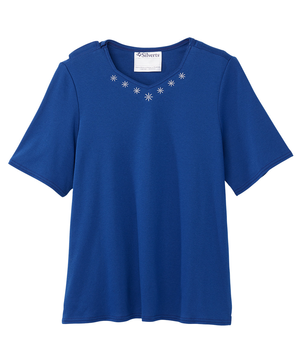 Women's Soft Embroidered Adaptive Top