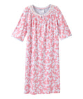 Open Back Knit Nightgown with Lace Trim