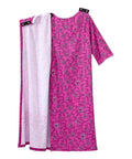Open Back Knit Nightgown with Lace Trim