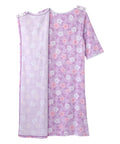 Open Back Knit Nightgown with Lace Trim