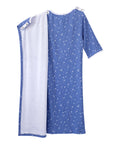 Open Back Knit Nightgown with Lace Trim