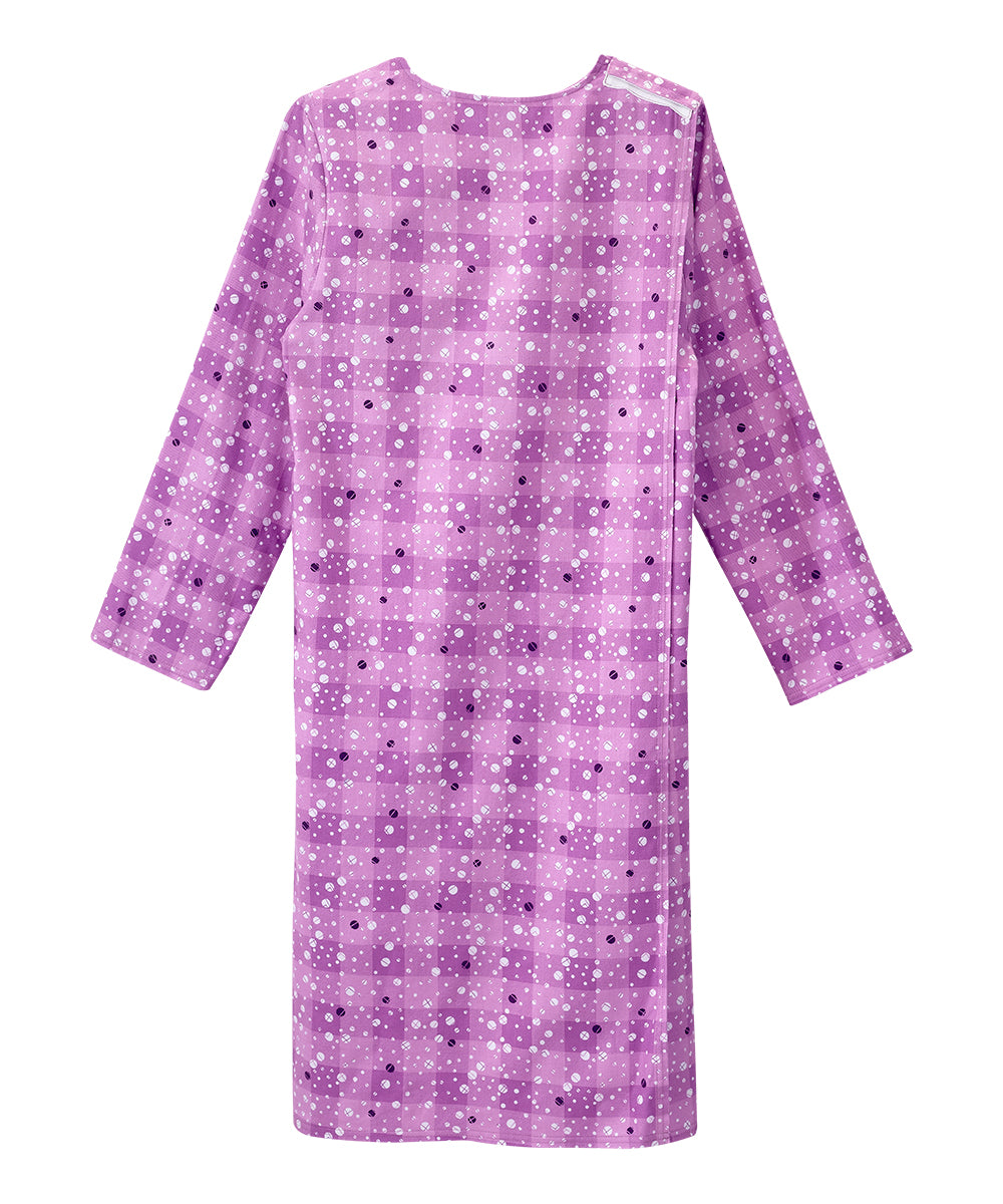 Women's No Peek Open Back Flannel Nightgown