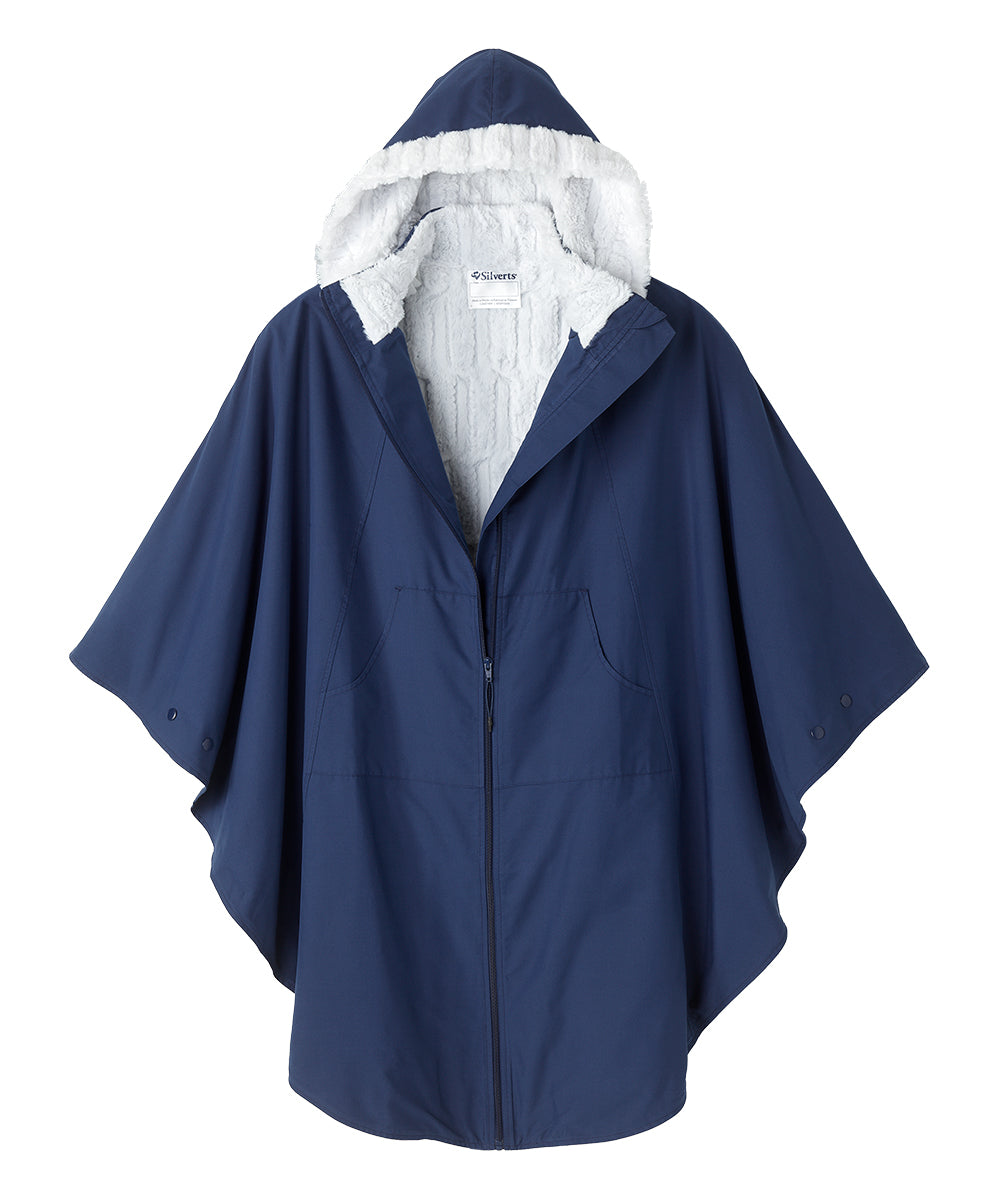 Unisex Luxurious Fur-Lined Winter Wheelchair Cape