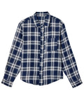 Men’s Flannel Magnetic Button Long Sleeve Shirt