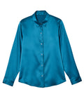 Women’s Satin Magnetic Button Blouse
