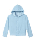 Women's Soft Corduroy Rib Magnetic Button Hoodie