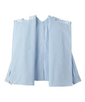Women's Open Back Boyfriend Button Down Shirt
