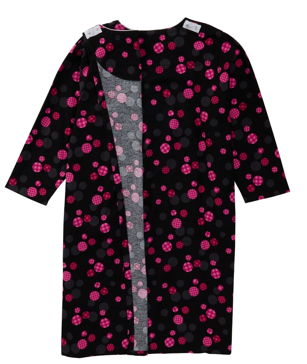 Women's No Peek Open Back Flannel Nightgown