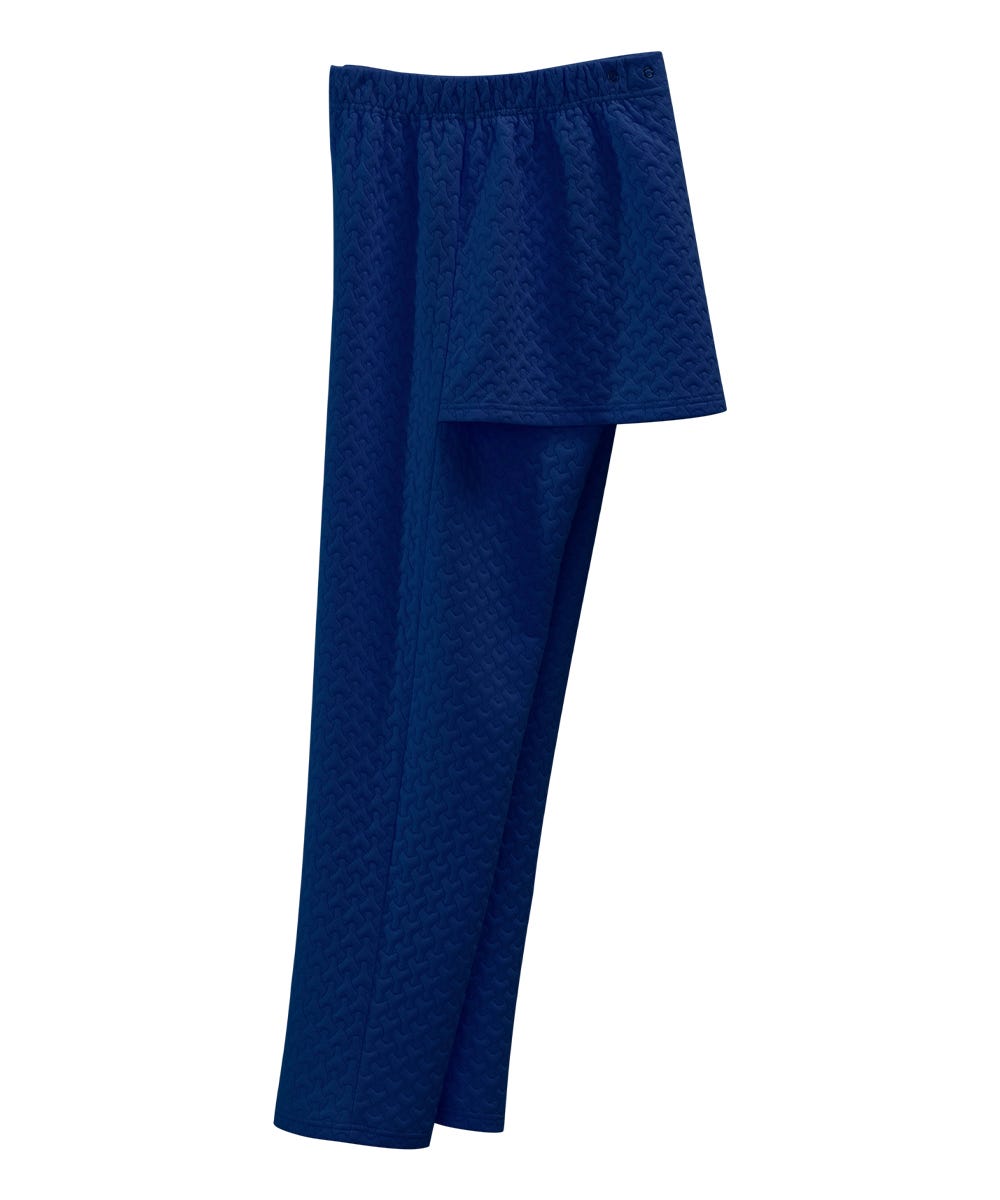 Women's Open Back Quilted Knit Track Suit Pant