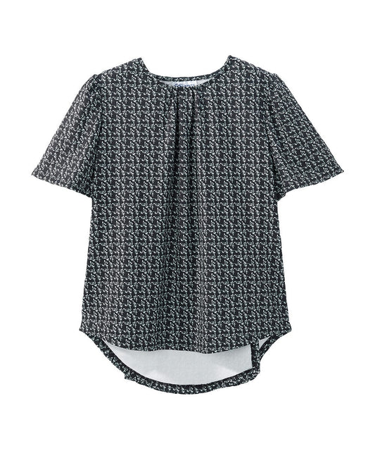 Women's Open Back Hi-Low Pleated Top