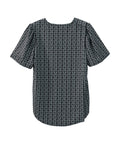 Women's Open Back Hi-Low Pleated Top