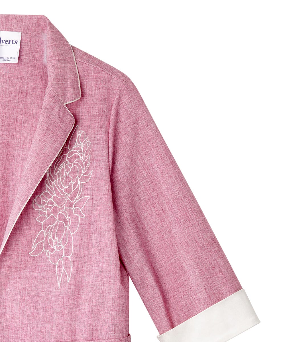 Women's Embroidered Linen Blazer