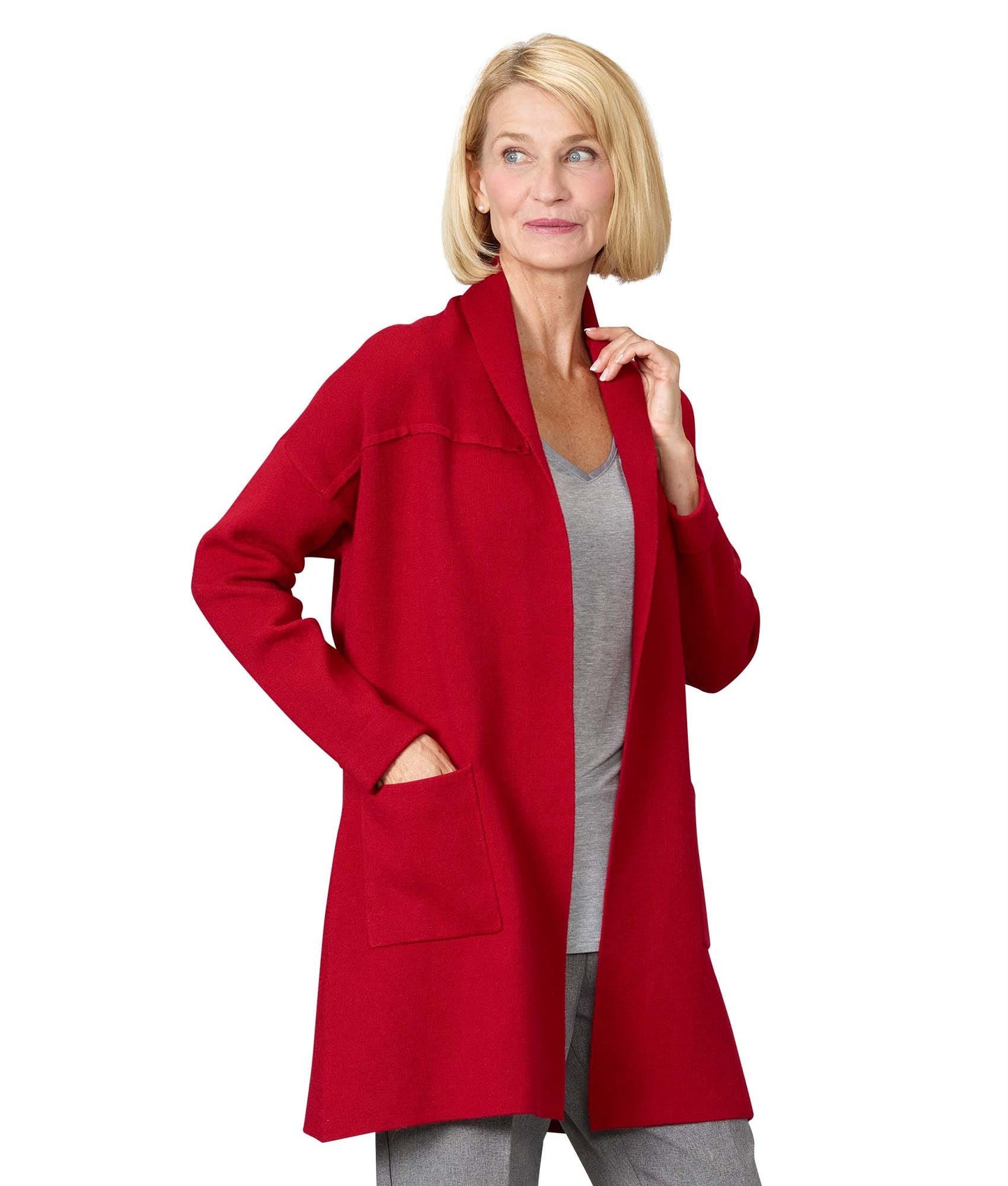 Women's 3/4 Length Sleeve Cardigan Sweater