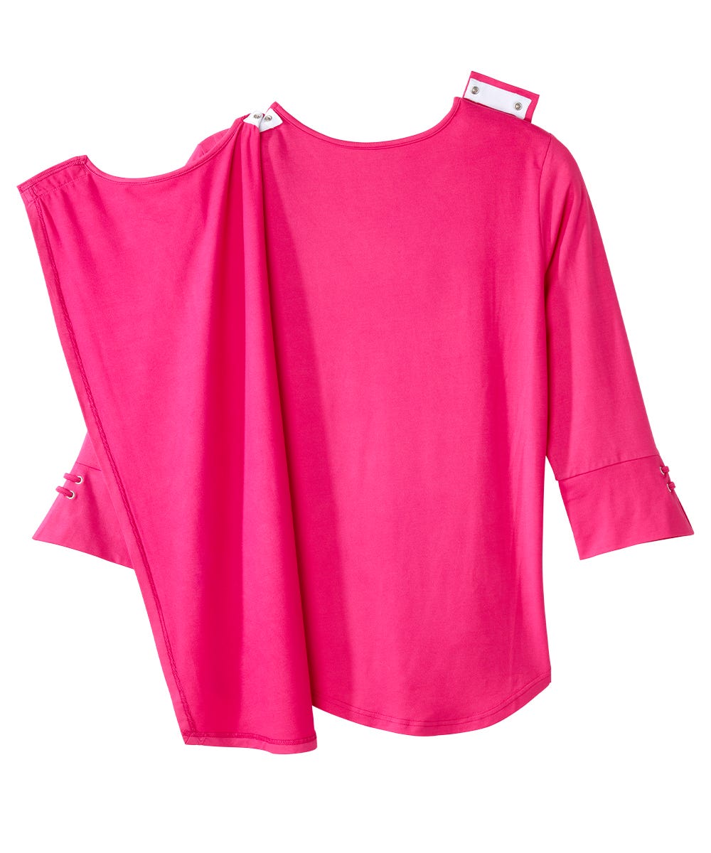 Women's Open Back Notched Neckline Top
