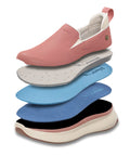 Women’s Leather Comfort Slip-On Shoes – Adjustable Fit (Regular to Extra Wide)