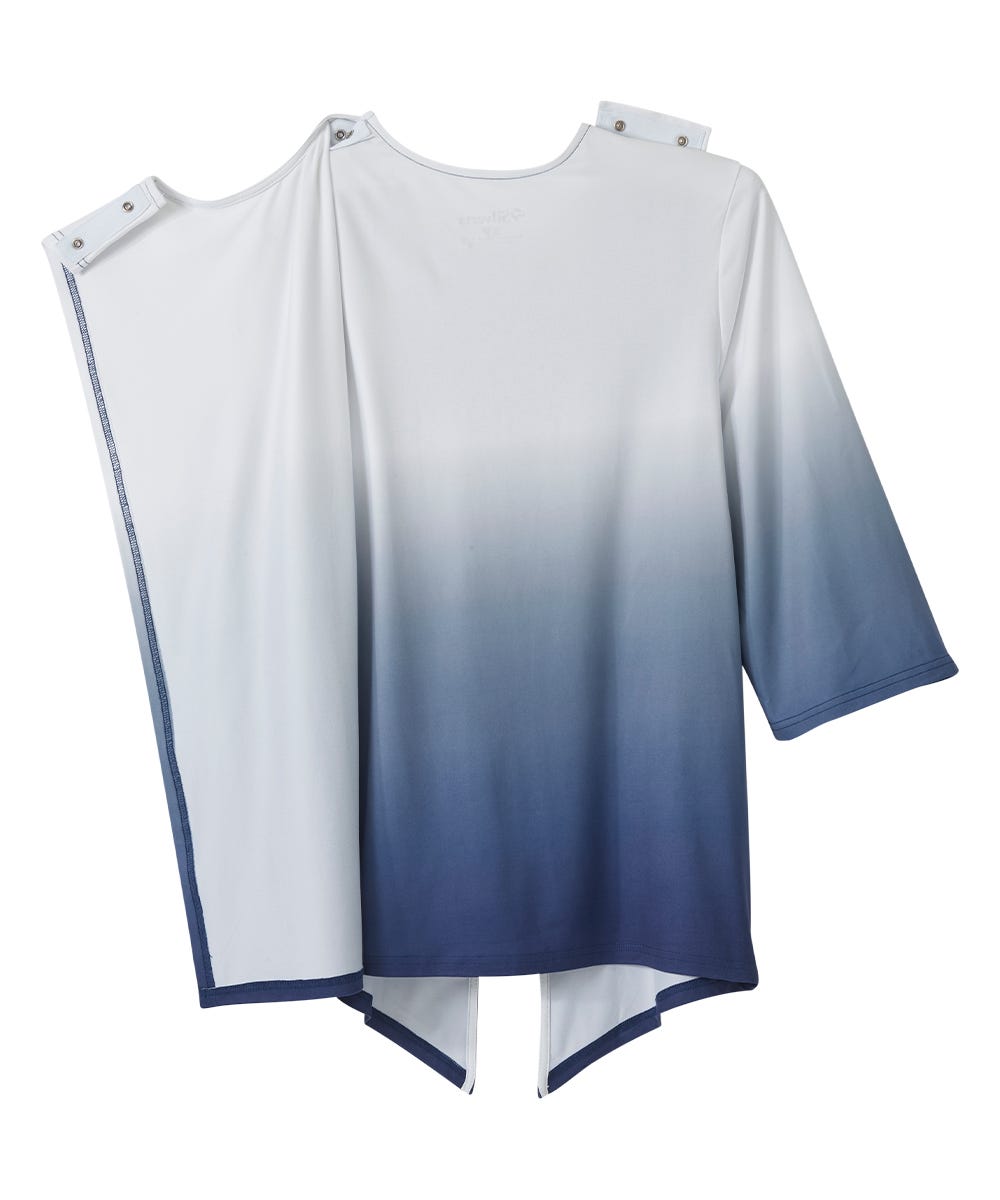 Women's Open Back Ombre Knit Twofer Top - Clearance