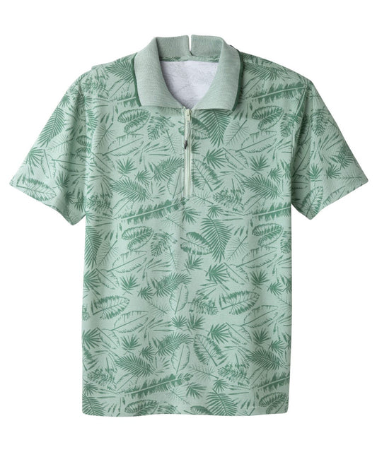 Men's Open Back Polo Shirt with Zip  - Clearance