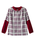 Women's Open Back Embroidered Long Sleeve Blouse