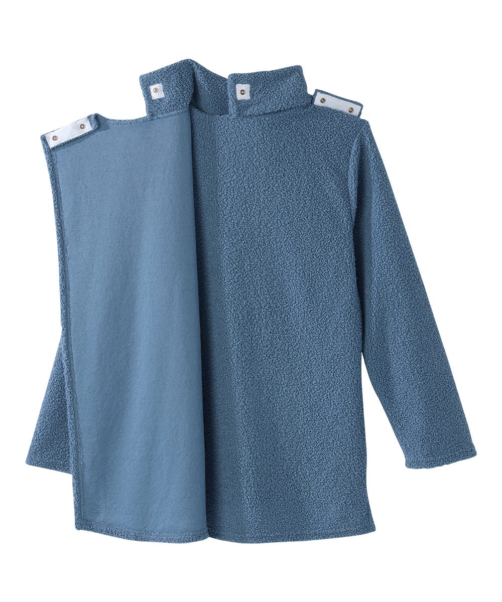 Women's Open Back Textured Turtleneck Top