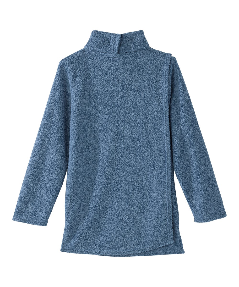Women's Open Back Textured Turtleneck Top