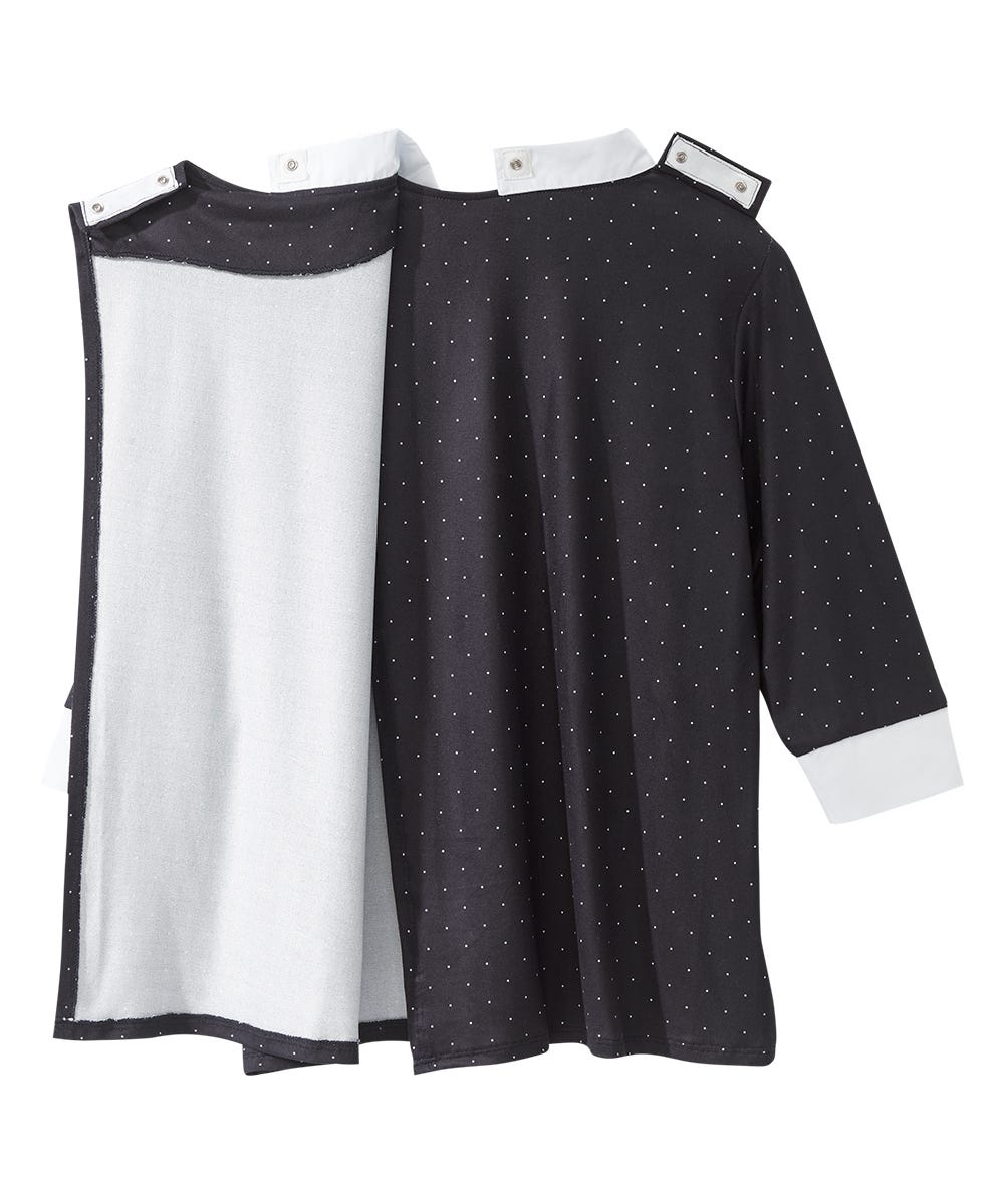 Women's Open Back 3/4 Sleeve Collared Top