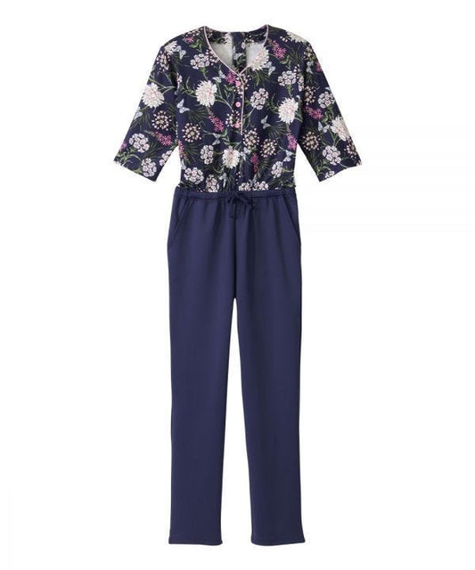 Women's Stay Dressed Jumpsuit with Henley Top