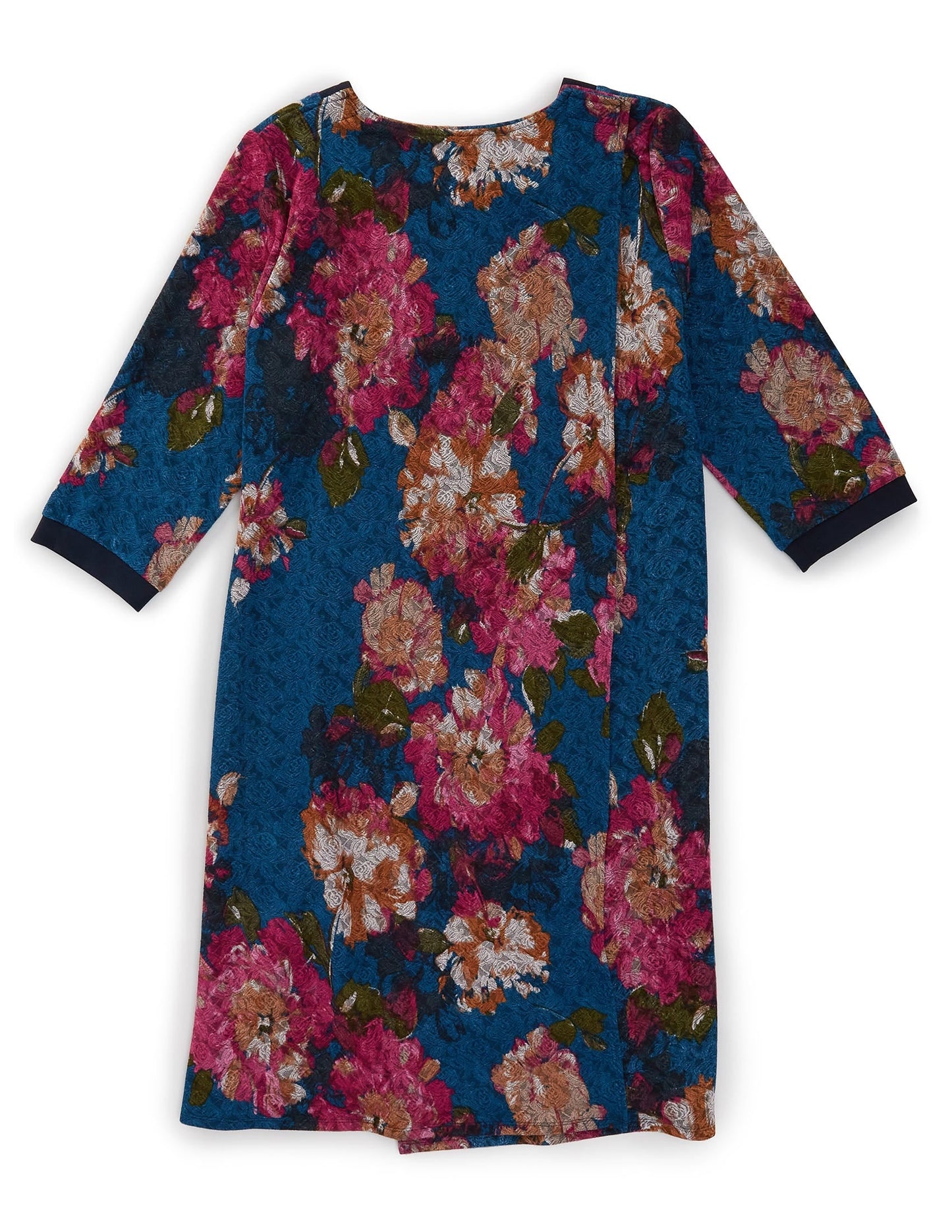 Women's Open Back Flounce 3/4 Sleeve Dress