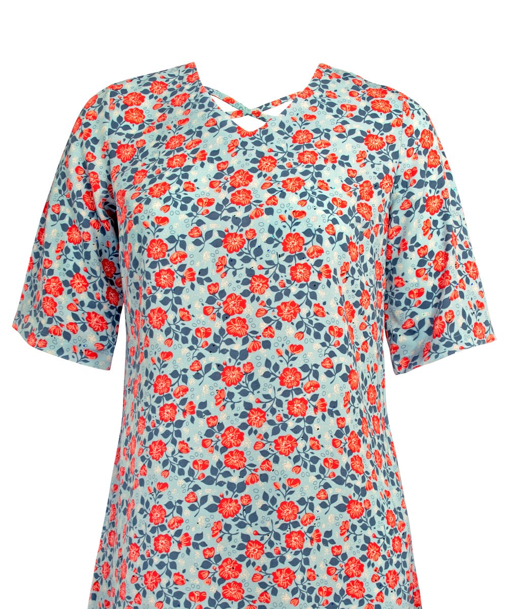 Womens Decorative Neck Adaptive Dress