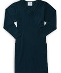 Women's Long-Sleeve Open Back Ponte Dress