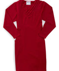 Women's Long-Sleeve Open Back Ponte Dress