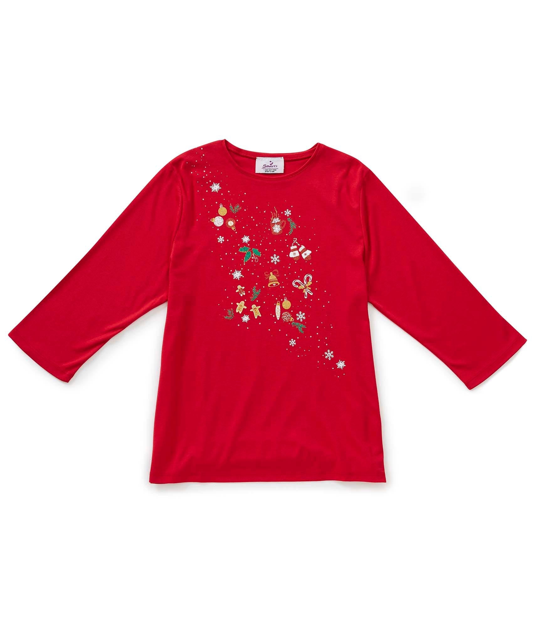 Women's Open Back Seasonal Print Top - Clearance