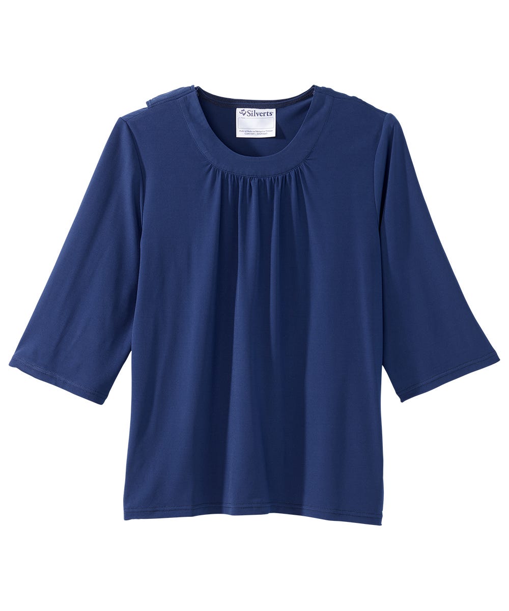 Women's Open Back Shirred Top