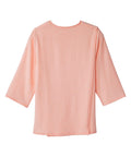 Women's Open Back 3/4 Sleeve Soft Knit Top
