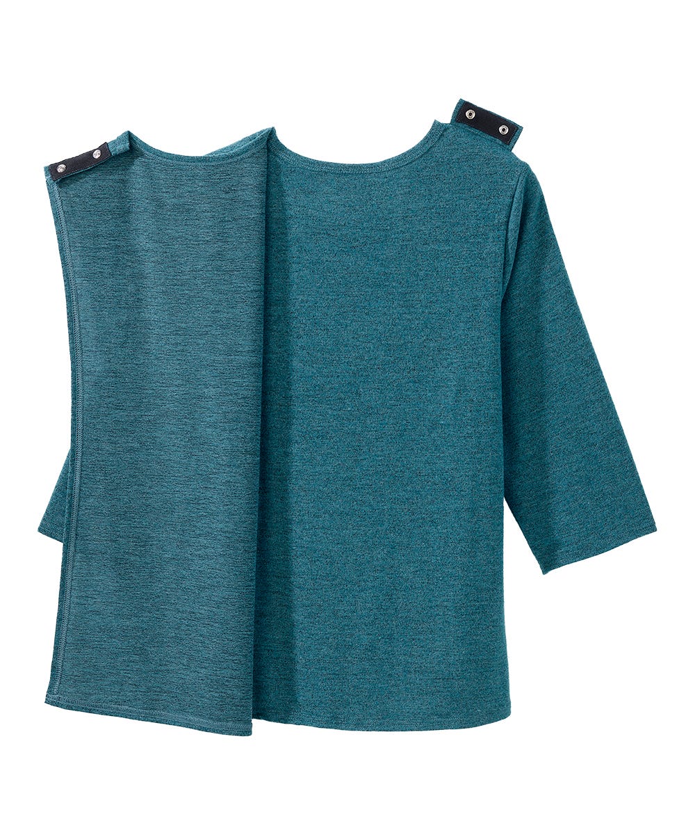 Women's Open Back 3/4 Sleeve Soft Top - Clearance