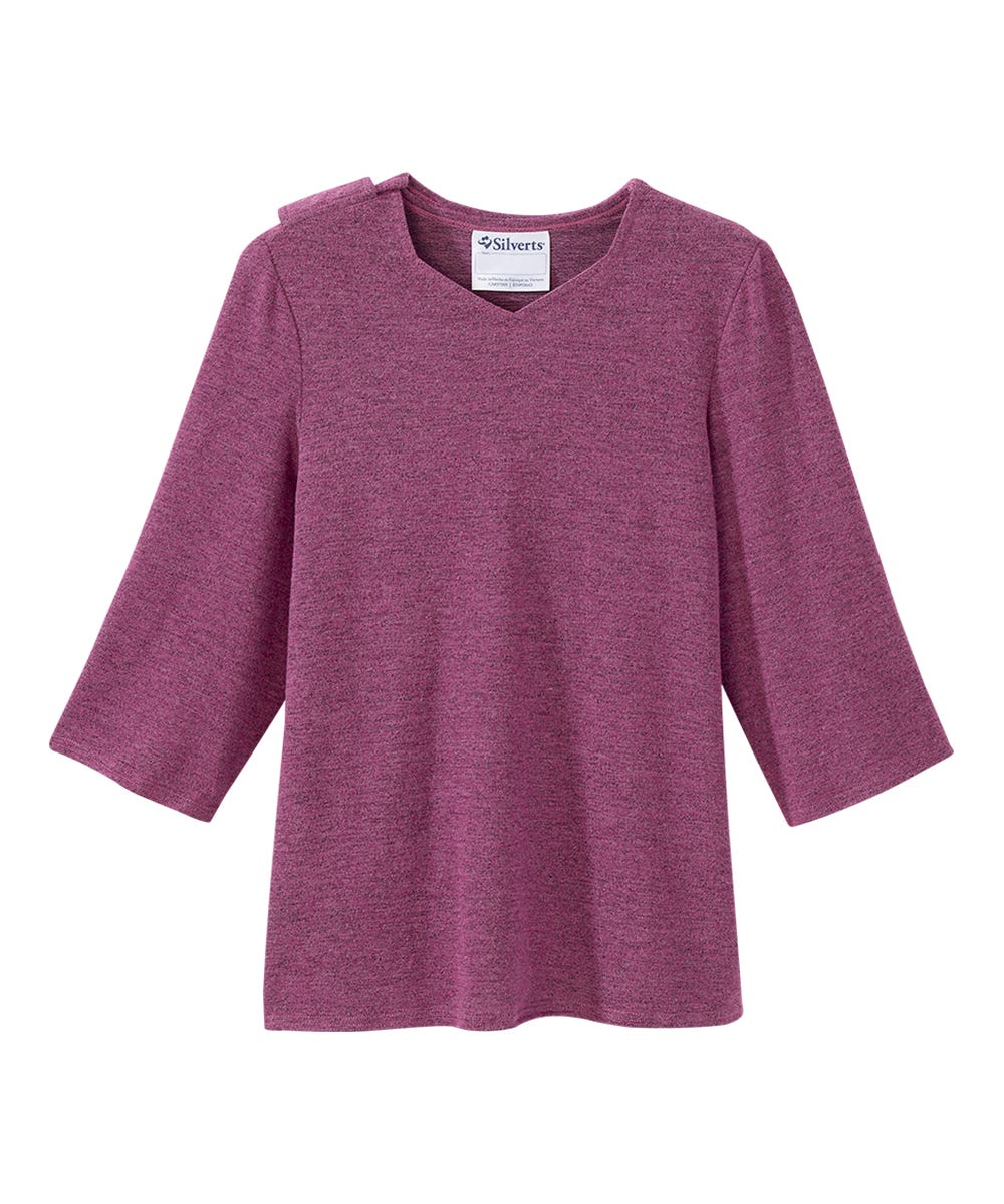 Women's Open Back 3/4 Sleeve Soft Top - Clearance
