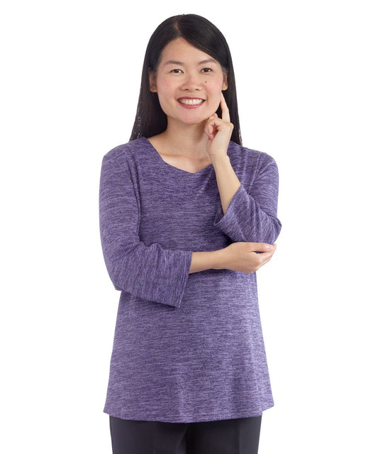 Women's Open Back 3/4 Sleeve Soft Top - Clearance