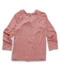 Women's Open Back Tie Front Scarf Blouse
