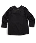 Women's Open Back Tie Front Scarf Blouse