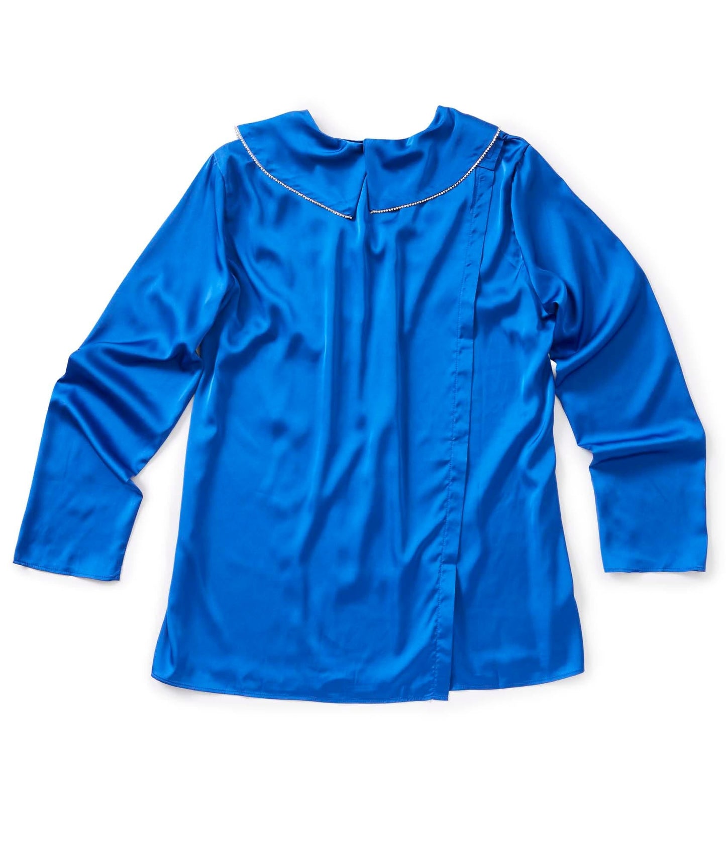 Women's Open Back Tie Front Scarf Blouse