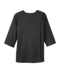 Women's Open Back 3/4 Length Sleeve Top with Embroidery