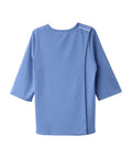 Women's Open Back 3/4 Length Sleeve Top with Embroidery