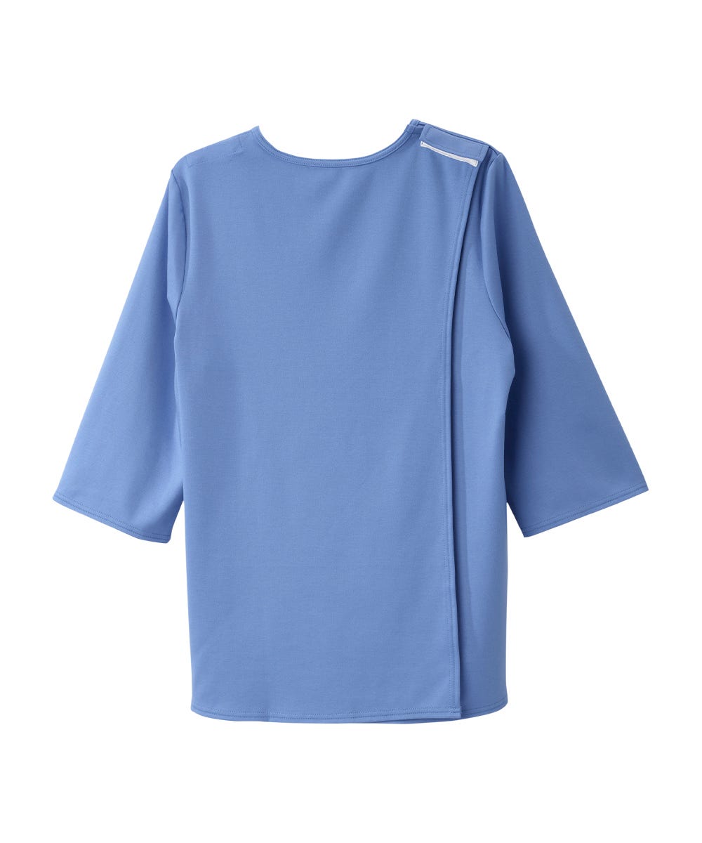 Women's Open Back 3/4 Length Sleeve Top with Embroidery