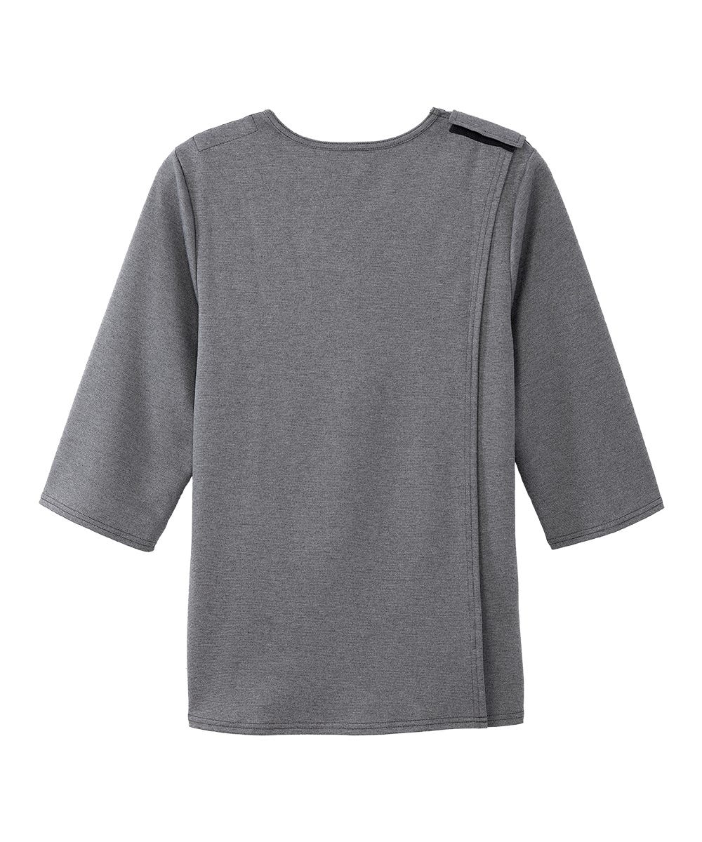 Women's Open Back 3/4 Length Sleeve Top with Embroidery