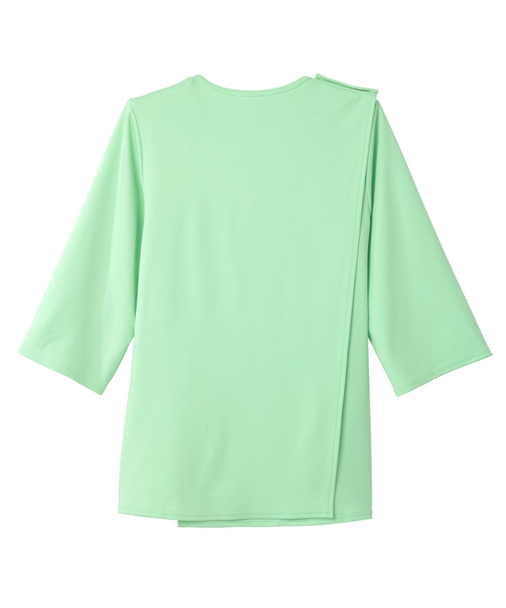 Women's Open Back 3/4 Length Sleeve Top with Embroidery