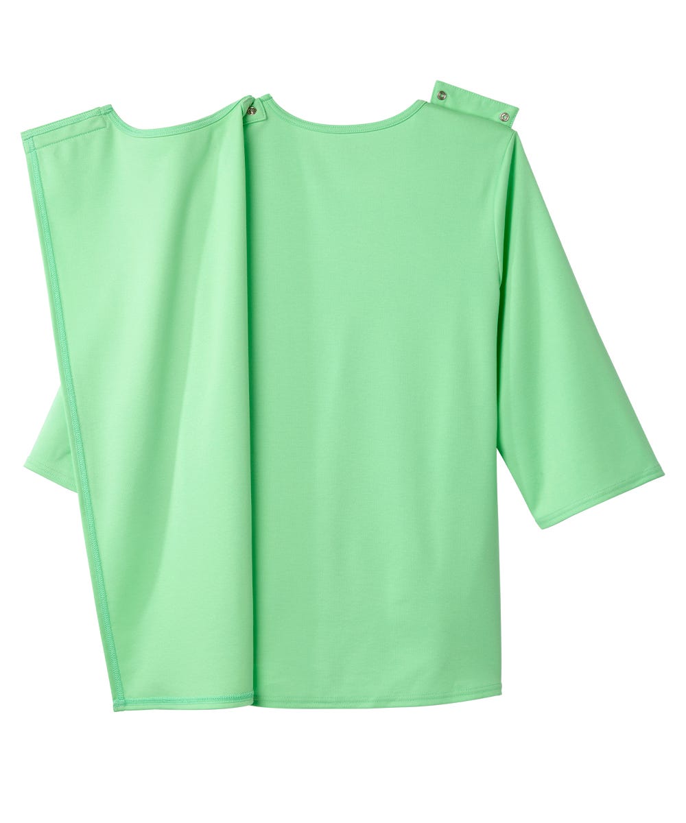 Women's Open Back 3/4 Length Sleeve Top with Embroidery