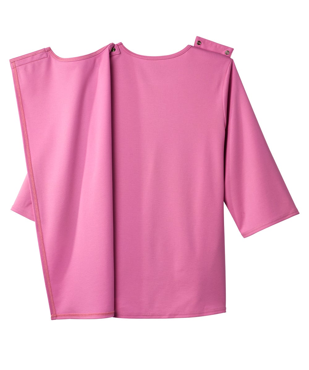 Women's Open Back 3/4 Length Sleeve Top with Embroidery